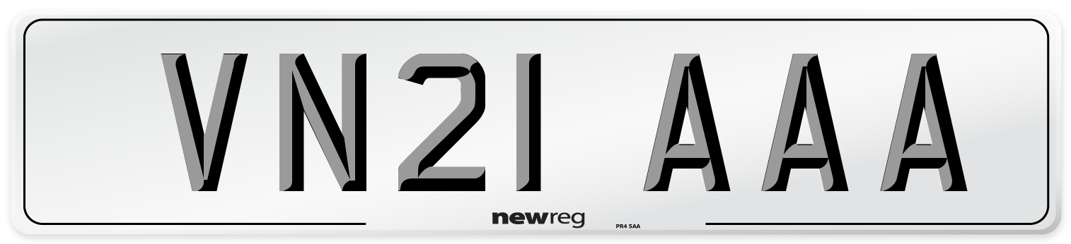 VN21 AAA Number Plate from New Reg